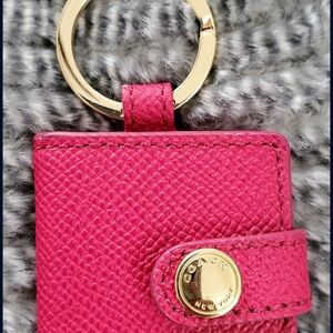 Coach Fuchsia photo Key Holder with Gold Accents